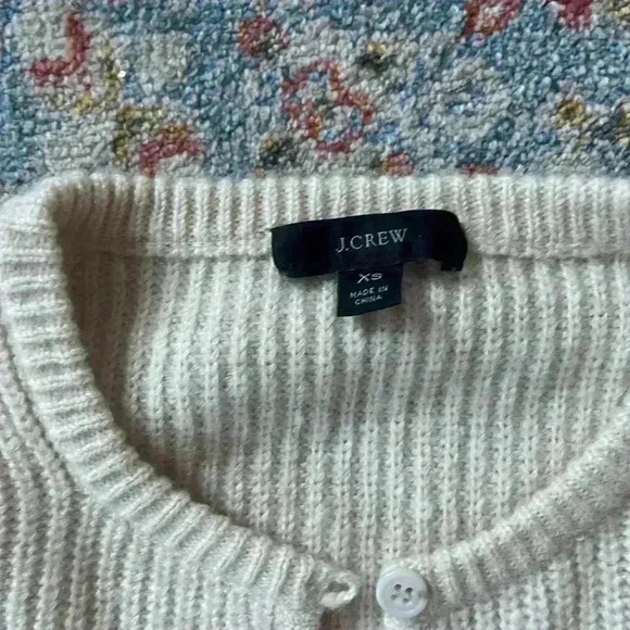 J Crew wool-blend puff sleeve cardigan - Picture 2 of 8